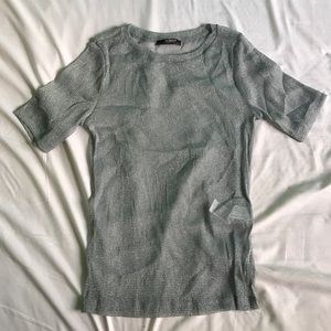 Sparkly mesh see through t shirt